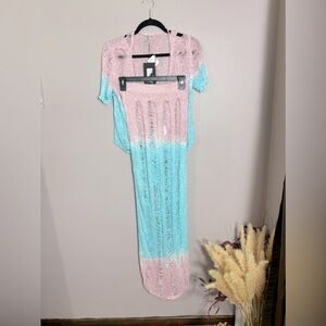 Ombré Distressed 2 pcs Cover Up
